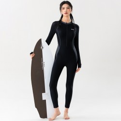 Korean wetsuit plus size women's long-sleeved jellyfish swimsuit split sunscreen snorkeling suit slim swimsuit