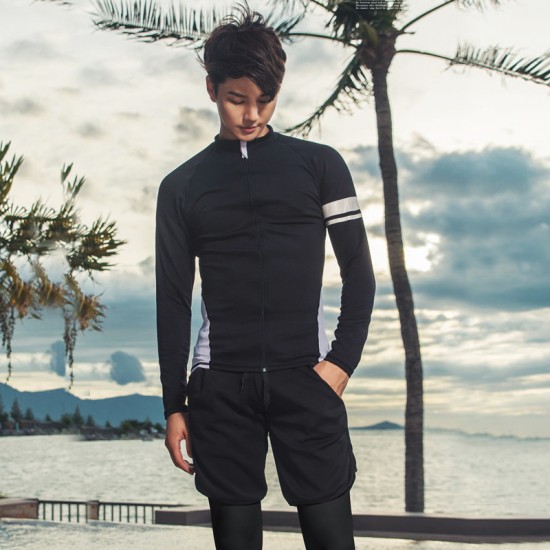 Wetsuit zipper long-sleeved split swimsuit couple men and women jellyfish suit surfing suit hot spring swimsuit