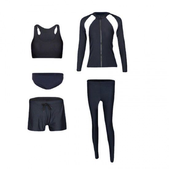 Wetsuit zipper long-sleeved split swimsuit couple men and women jellyfish suit surfing suit hot spring swimsuit