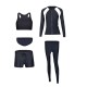 Wetsuit zipper long-sleeved split swimsuit couple men and women jellyfish suit surfing suit hot spring swimsuit