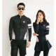 Outdoor wetsuit for women, split long-sleeved suit, swimsuit, women's surfing suit, four-piece set
