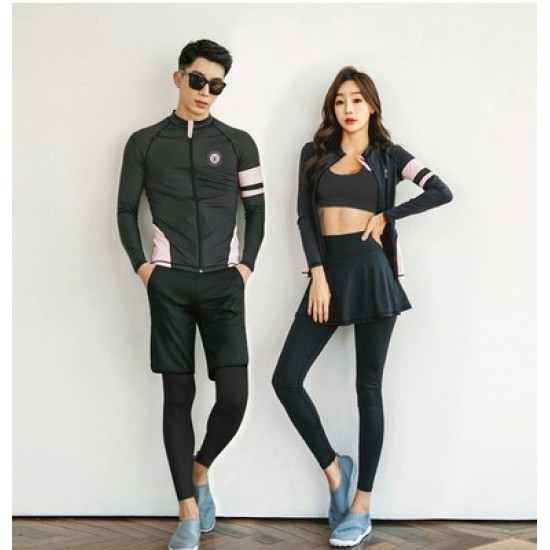 Outdoor wetsuit for women, split long-sleeved suit, swimsuit, women's surfing suit, four-piece set