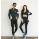 Outdoor wetsuit for women, split long-sleeved suit, swimsuit, women's surfing suit, four-piece set