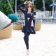 Outdoor wetsuit for women, split long-sleeved suit, swimsuit, women's surfing suit, four-piece set