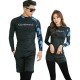 Swimsuit women's conservative split boxer long sleeve couple wetsuit suit