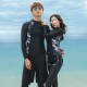 Couple wetsuit female jellyfish diving and snorkeling long-sleeved split suit surfing swimsuit
