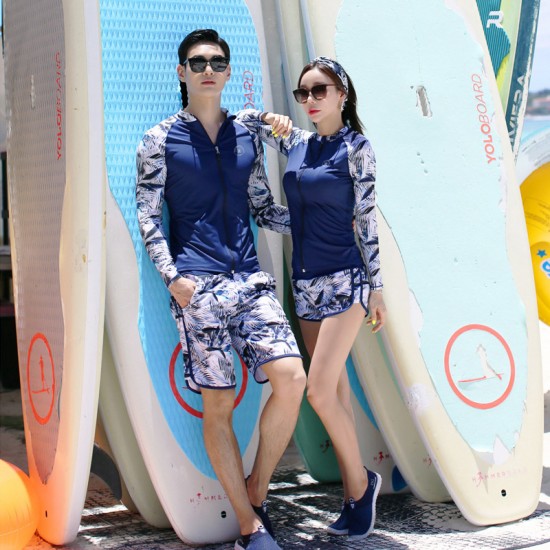 Wetsuit couple long-sleeved split swimsuit jellyfish snorkeling surfing suit for men and women