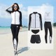 Korean version of the new split long-sleeved surfing sunscreen snorkeling swimsuit hot spring sports slimming couple wetsuit suit