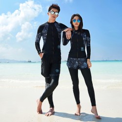 Korean diving suit women's split sun protection swimsuit long-sleeved long pants jellyfish suit quick-drying slimming surfing suit snorkeling swimsuit