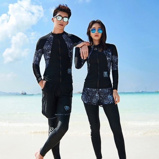 Korean diving suit women's split sun protection swimsuit long-sleeved long pants jellyfish suit quick-drying slimming surfing suit snorkeling swimsuit