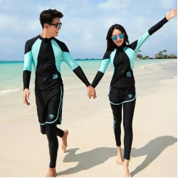 New couple wetsuit for men and women split jellyfish suit snorkeling surfing swimsuit suit quick drying sun protection