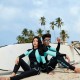 New couple wetsuit for men and women split jellyfish suit snorkeling surfing swimsuit suit quick drying sun protection