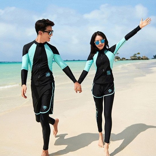 New couple wetsuit for men and women split jellyfish suit snorkeling surfing swimsuit suit quick drying sun protection
