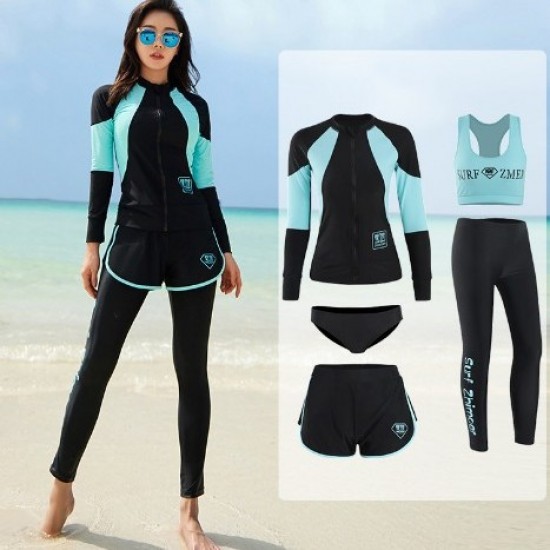 New couple wetsuit for men and women split jellyfish suit snorkeling surfing swimsuit suit quick drying sun protection