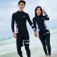 Korean style beach couple split swimsuit wetsuit split sunscreen for men and women long sleeves and trousers zipper swimsuit suit