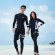 Korean style beach couple split swimsuit wetsuit split sunscreen for men and women long sleeves and trousers zipper swimsuit suit