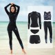 Korean diving suit women's split sun protection swimsuit long-sleeved long pants jellyfish suit quick-drying slimming surfing suit snorkeling swimsuit
