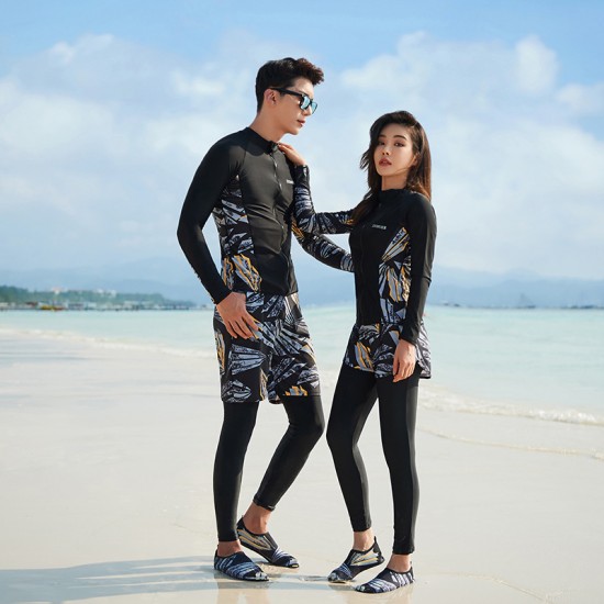 Korean diving suit women's split sun protection swimsuit long-sleeved long pants jellyfish suit quick-drying slimming surfing suit snorkeling swimsuit