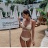 New spot European and American solid color triangle bikini cross-border split swimsuit sexy women's swimsuit bikini
