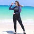 Korean large size wetsuit women's long-sleeved jellyfish swimsuit split sunscreen slimming snorkeling suit swimsuit