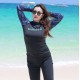 Korean large size wetsuit women's long-sleeved jellyfish swimsuit split sunscreen slimming snorkeling suit swimsuit