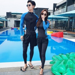 Korean diving suit split zipper long-sleeved trousers sun protection quick-drying swimsuit couple men and women jellyfish suit snorkeling suit