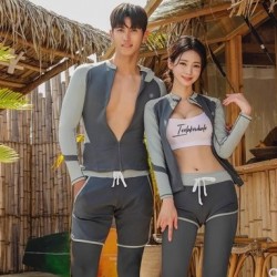 Korean diving suit women's split sun protection swimsuit long-sleeved long pants jellyfish suit quick-drying slimming surfing suit snorkeling swimsuit