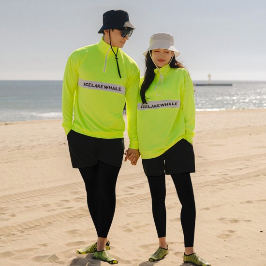 Korean diving suit for men and women long-sleeved jellyfish swimsuit split sunscreen slimming snorkeling suit swimsuit