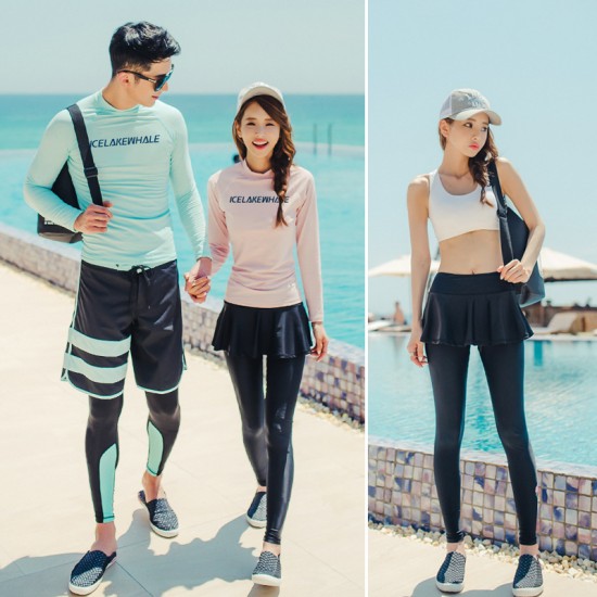 Sun protection wetsuit for women, snorkeling long-sleeved swimsuit for couples, jellyfish suit, surf split suit, quick-drying rafting suit for men