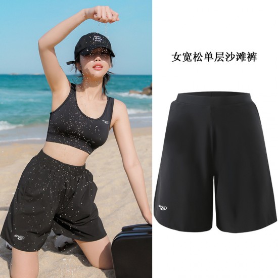 New Korean bikini with small breasts gathered to cover belly and slimming ins style hot spring split boxer female hot spring swimsuit
