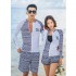 Korean version of the new men's and women's couple's swimsuit long-sleeved split conservative diving suit snorkeling suit surfing suit