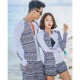 Korean version of the new men's and women's couple's swimsuit long-sleeved split conservative diving suit snorkeling suit surfing suit
