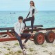 Korean wetsuit female couple long-sleeved jellyfish swimsuit male split zipper sunscreen trousers snorkeling suit slimming