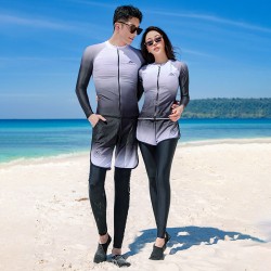 Korean wetsuit female couple long-sleeved jellyfish swimsuit split sunscreen trousers snorkeling suit slimming