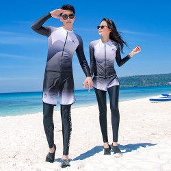 Korean wetsuit female couple long-sleeved jellyfish swimsuit split sunscreen trousers snorkeling suit slimming