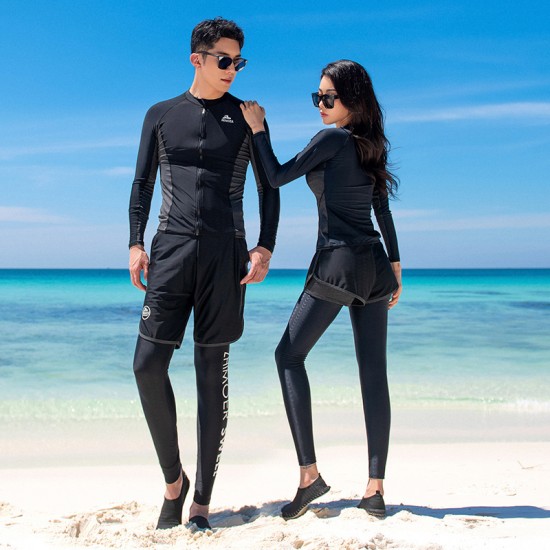 Korean diving suit women's split sun protection swimsuit long-sleeved long pants jellyfish suit quick-drying slimming surfing suit snorkeling swimsuit