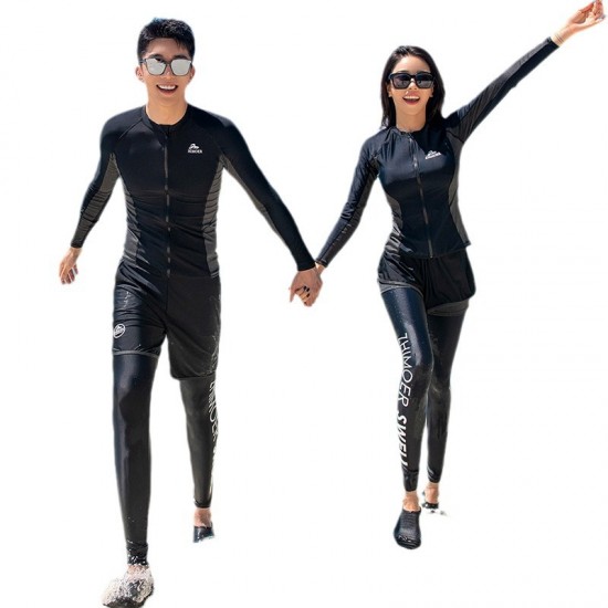 Korean diving suit women's split sun protection swimsuit long-sleeved long pants jellyfish suit quick-drying slimming surfing suit snorkeling swimsuit