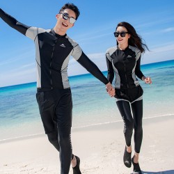 Korean wetsuit female couple long-sleeved jellyfish swimsuit split sunscreen trousers snorkeling suit slimming
