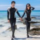 Korean wetsuit female couple long-sleeved jellyfish swimsuit split sunscreen trousers snorkeling suit slimming