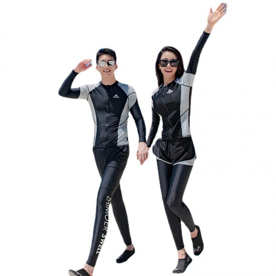 Korean wetsuit female couple long-sleeved jellyfish swimsuit split sunscreen trousers snorkeling suit slimming