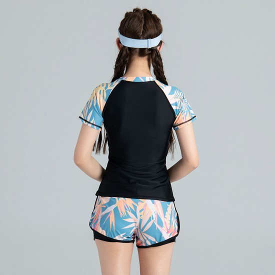 New split sexy swimsuit for women, covering belly, slimming, small breasts, gathering, conservative bikini, spa swimsuit