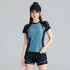 New half-sleeved split sexy swimsuit for women covering belly, slimming and small breasts, conservative bikini spa swimsuit