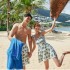 Korean couple skirt style women's suspender swimsuit split sun protection slimming men's swimsuit