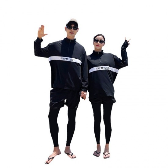 Korean diving suit women's split sun protection swimsuit long-sleeved long pants jellyfish suit quick-drying slimming surfing suit snorkeling swimsuit