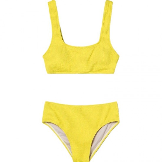 New split sexy swimsuit for women, covering belly, slimming, small breasts, gathering, conservative bikini, spa swimsuit