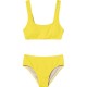 New split sexy swimsuit for women, covering belly, slimming, small breasts, gathering, conservative bikini, spa swimsuit