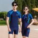 Plus size couple Korean wetsuit female half-sleeved jellyfish swimsuit split sunscreen slimming snorkeling suit swimsuit