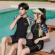 Plus size couple Korean wetsuit female half-sleeved jellyfish swimsuit split sunscreen slimming snorkeling suit swimsuit