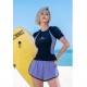 New swimsuit for plus size women conservatively covers belly and looks slim Korean ins fairy Fan Pingjiao two-piece hot spring swimsuit