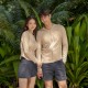 Plus size couple Korean wetsuit female long-sleeved jellyfish swimsuit split sunscreen slimming snorkeling suit swimsuit